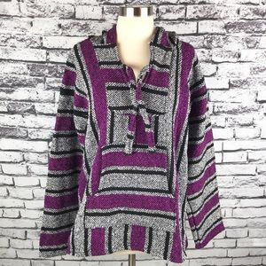 Purple & Black Rasta Boho Hoodie